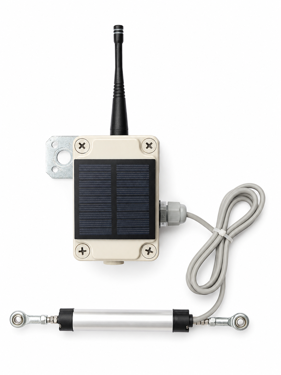 Stadtklar RS-50 LoRaWAN-Risssensor mit Solarpanel und linearem Wegsensor